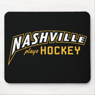 Nashville Plays Hockey Black Mouse Pad Mousepad