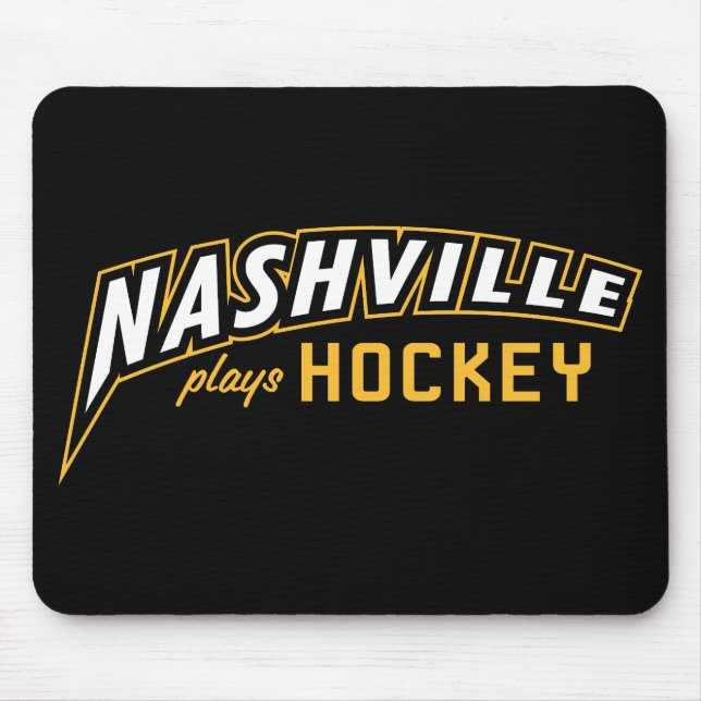 Nashville Plays Hockey Black Mouse Pad Mousepad (Vorne)