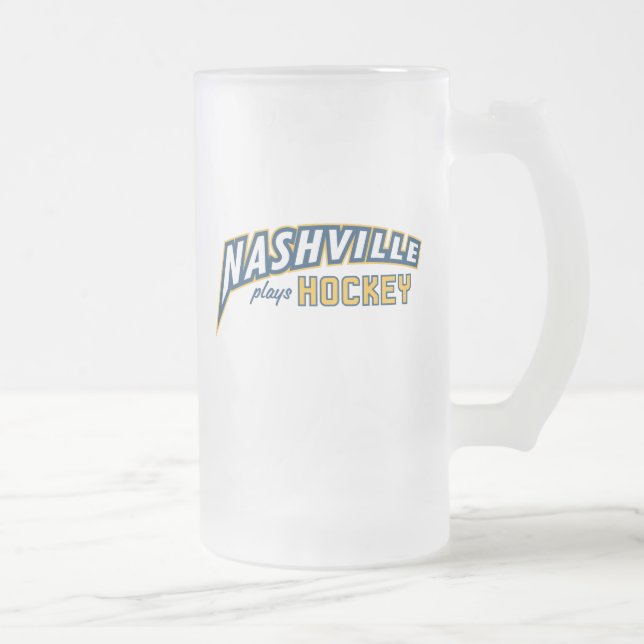 Nashville Plays Hockey Mattiert Glass Tasse (Rechts)