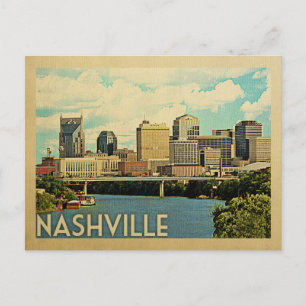 Nashville Postkarte Tennessee Vintage Reise