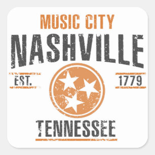 Nashville Quadratischer Aufkleber