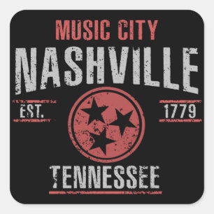 Nashville Quadratischer Aufkleber