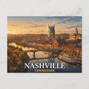 Nashville-Reisepostkarte   Downtown-Souvenir Postkarte