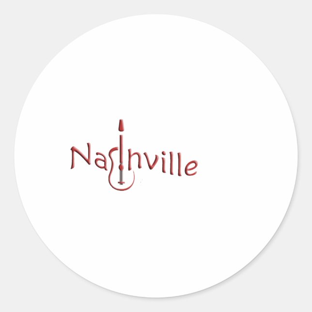 Nashville Runder Aufkleber (Vorderseite)