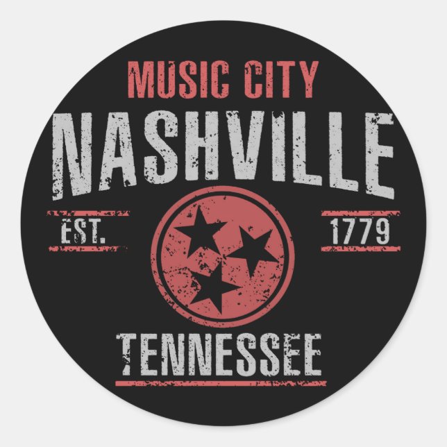 Nashville Runder Aufkleber (Vorderseite)