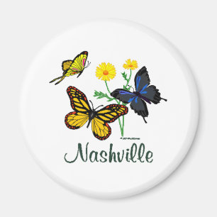 Nashville-Schmetterlinge Magnet