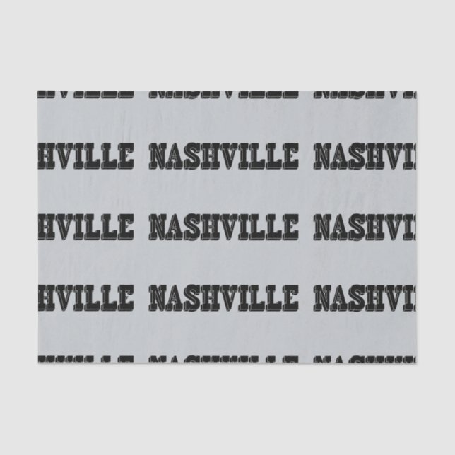 Nashville-Schwarz-Block Seidenpapier (Vorderseite)