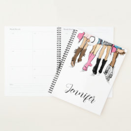 Nashville Script Fashion Illustration Cowboy Boots Planer