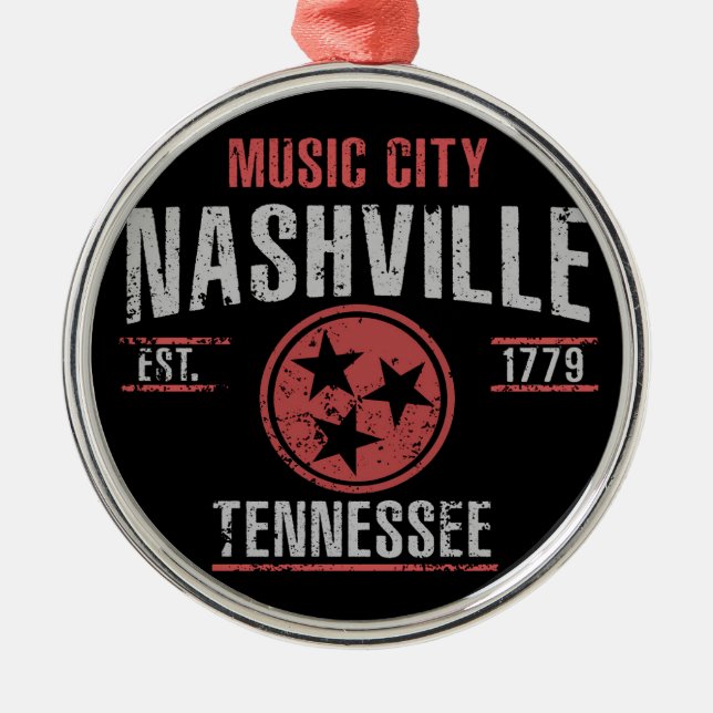 Nashville Silbernes Ornament (Vorne)