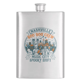 Nashville-Skelett-Medizinpersonal-Skyline-Nachtsze Flachmann