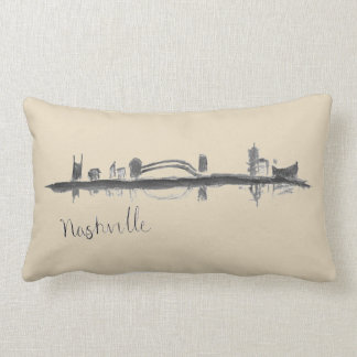 Nashville skizzierte Skyline-Wurfs-Kissen Lendenkissen