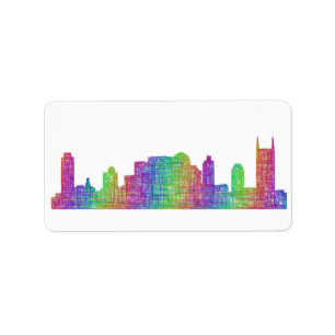 Nashville-Skyline Adressaufkleber