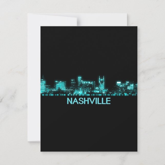 Nashville-Skyline Dankeskarte (Vorderseite)