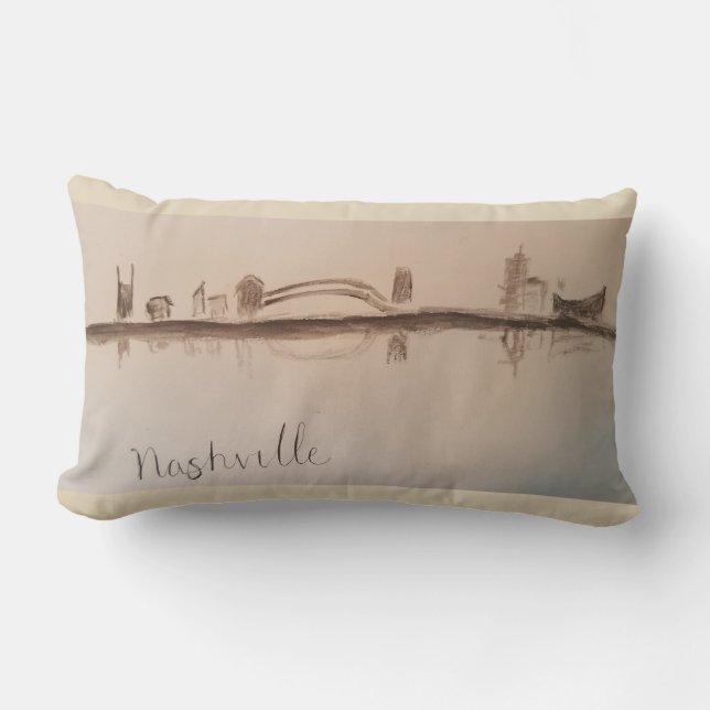 Nashville-Skyline-Kissen Lendenkissen (Vorderseite)