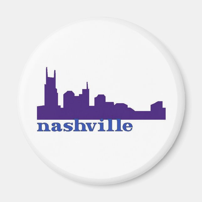 Nashville Skyline Lila Magnet (Vorne)