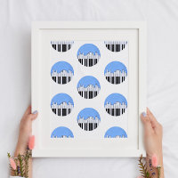 Nashville Skyline Piano Music Record Print Poster