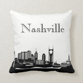Nashville Skyline Silhouette Front/ Xray Back Kissen