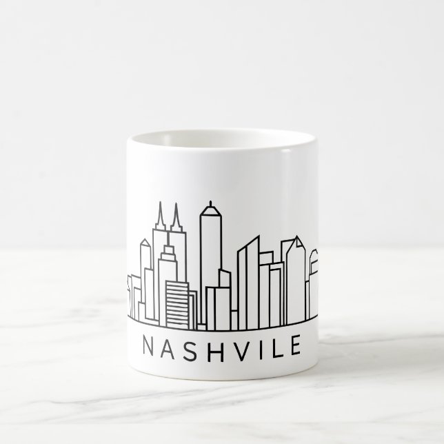 Nashville Skyline - Stadtbild Kaffeetasse (Mittel)