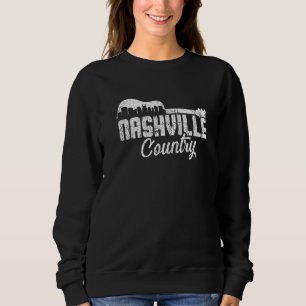 Nashville Skyline Tennessee Country Music Guitar P Sweatshirt