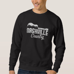Nashville Skyline Tennessee Country Music Guitar P Sweatshirt