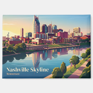 Nashville Skyline USA Magnet