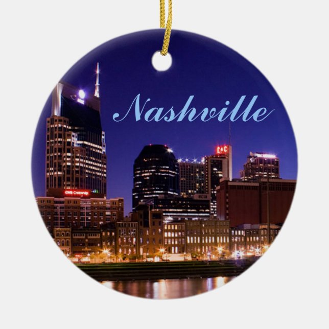 Nashville-Skyline-Verzierung Keramik Ornament (Vorne)