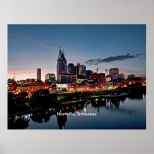 Nashville, Skyline von Tennessee Poster
