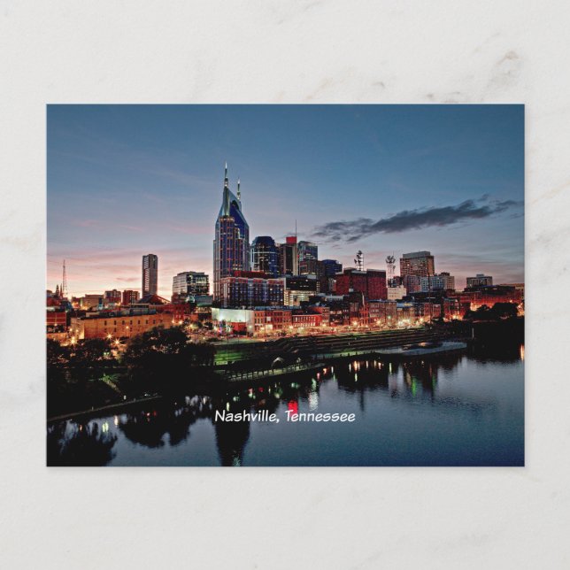 Nashville, Skyline von Tennessee Postkarte (Vorderseite)
