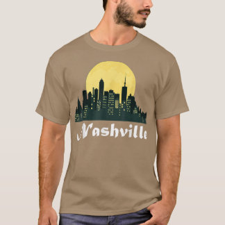 Nashville SkylineGlows Moon Nashville City Night T-Shirt