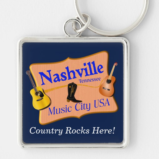 Nashville Souvenir Key-Kette Schlüsselanhänger (Vorne)
