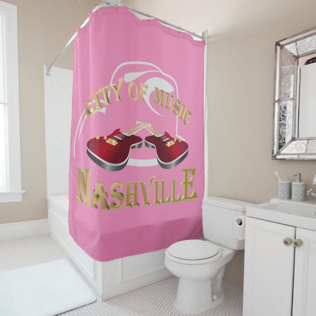 Nashville. Stadt der Musik Duschvorhang (Beispiel)