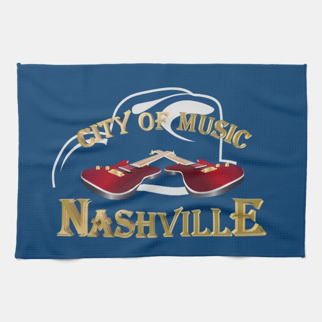 Nashville. Stadt der Musik Küchentuch (Horizontal)