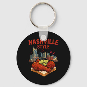 Nashville Style Spicy Fried Chicken und Music City Schlüsselanhänger
