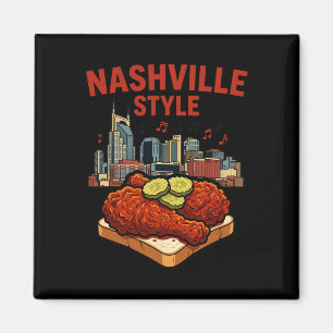 Nashville Style würziges frittiertes Hühnchen und  Magnet