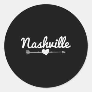 Nashville Tennessee Arrow He Music City Runder Aufkleber