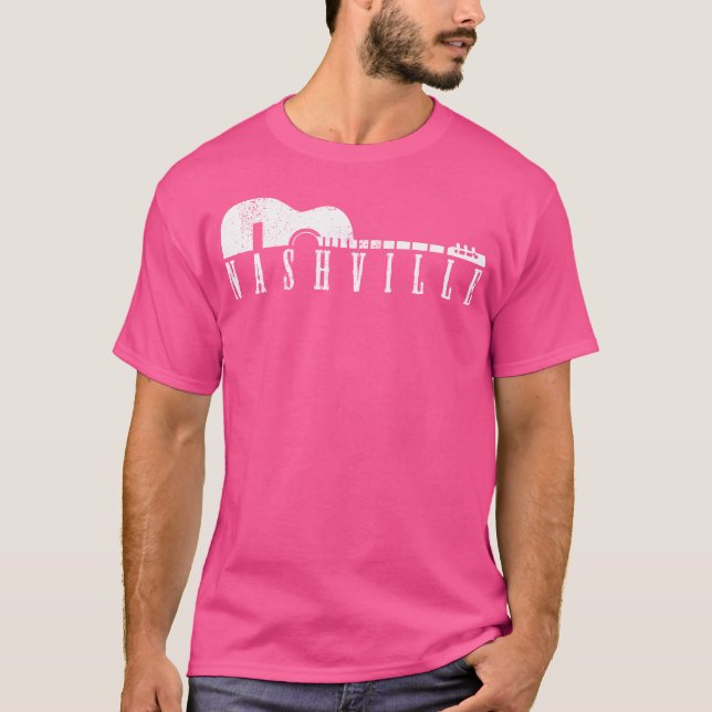 Nashville Tennessee Country Music City Guitft Gesc T-Shirt (Vorderseite)