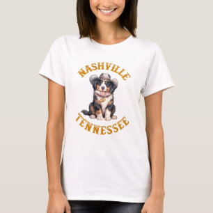 Nashville Tennessee Cowboy Bernese Mountain Dog T-Shirt