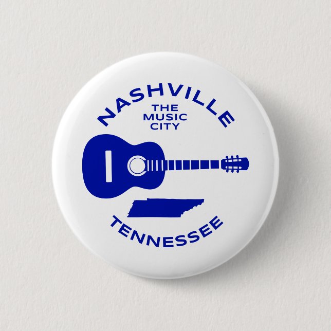 Nashville Tennessee Die Musikstadt Button (Vorderseite)