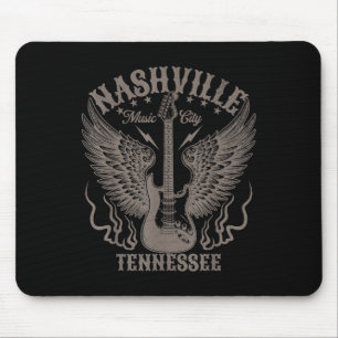 Nashville Tennessee Gitarre Country Music City Wom Mousepad