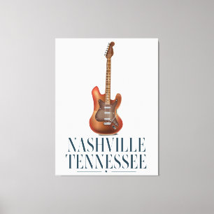 Nashville Tennessee Gitarre Reiseplakat Leinwanddruck