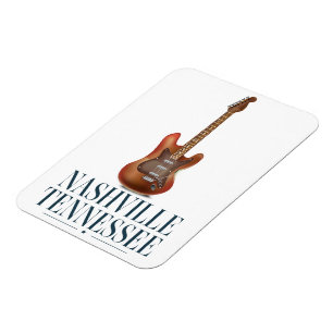 Nashville Tennessee Gitarre Reiseplakat Magnet
