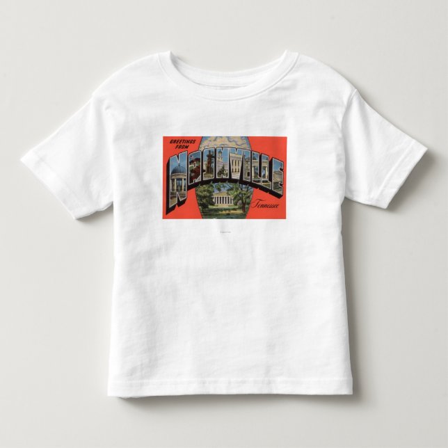 Nashville, Tennessee - Große Buchstabenszenen 2 Kleinkind T-shirt (Vorderseite)