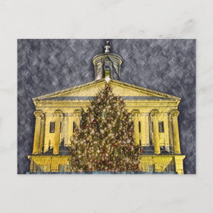 Nashville Tennessee Hauptstadt Weihnachtsbaum Postkarte