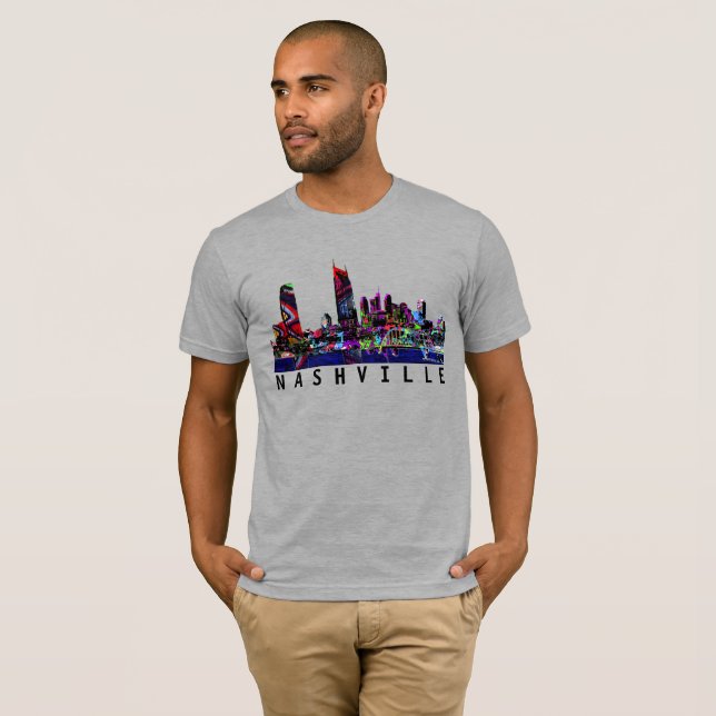 Nashville, Tennessee in Graffiti T-Shirt (Vorne ganz)