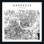 Nashville Tennessee Minimal Modern Street Karte Poster<br><div class="desc">Nashville Tennessee Minimal Modern Street Karte</div>