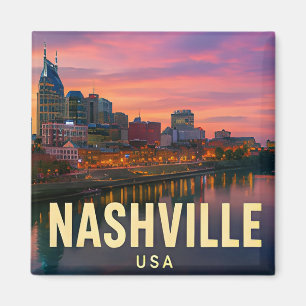 Nashville Tennessee Music City Reise-Geschenk Magnet