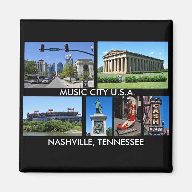 Nashville Tennessee Music City USA Magnet (Vorne)