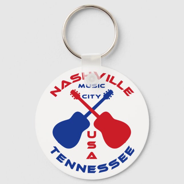 Nashville, Tennessee Music City USA Schlüsselanhänger (Vorderseite)
