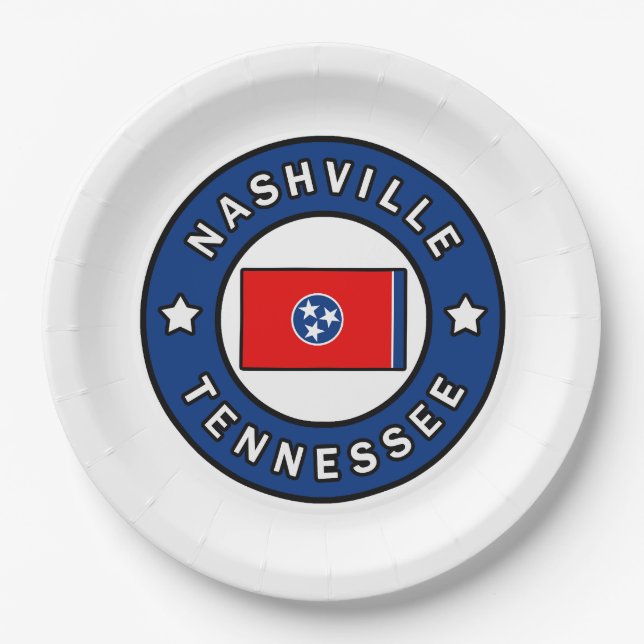 Nashville Tennessee Pappteller (Vorderseite)
