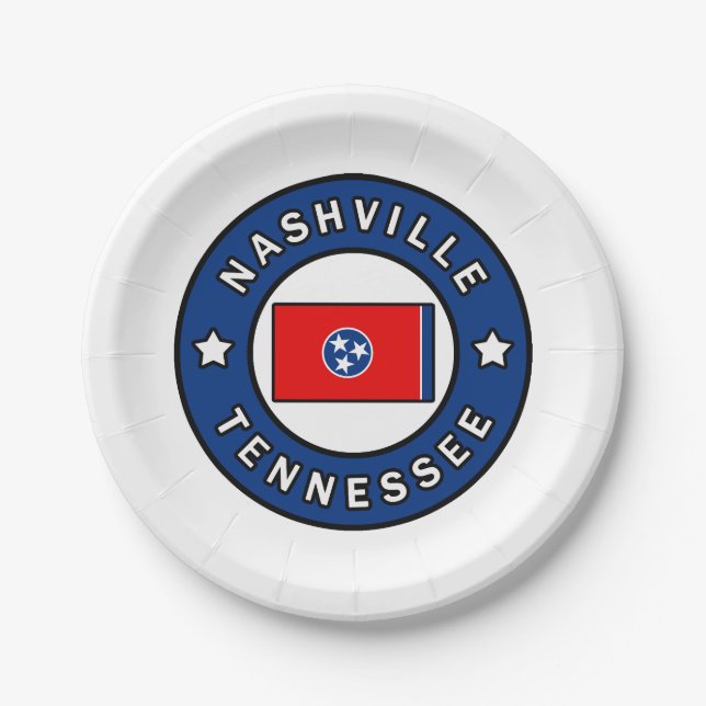 Nashville Tennessee Pappteller (Vorderseite)